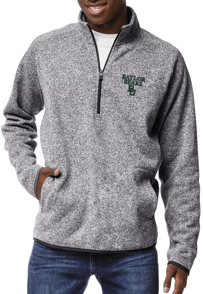 League-Legacy Men's Baylor Bears Grey Saranac Quarter-Zip Shirt