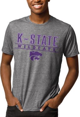League-Legacy Men's Kansas State Wildcats Grey Reclaim Tri-Blend T-Shirt
