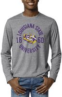 League-Legacy Men's LSU Tigers Grey Reclaim Tri-Blend Long Sleeve T-Shirt