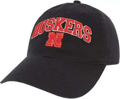 League-Legacy Men's Nebraska Cornhuskers Relaxed Twill Adjustable Black Hat