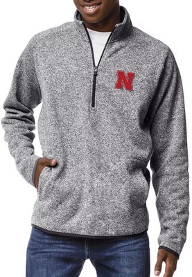 League-Legacy Men's Nebraska Cornhuskers Grey Saranac Quarter-Zip Shirt