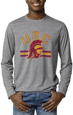 League-Legacy Men's USC Trojans Grey Reclaim Tri-Blend Long Sleeve T-Shirt