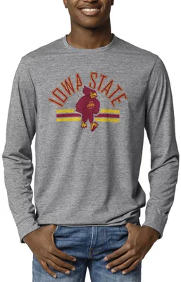 League-Legacy Men's Iowa State Cyclones Grey Reclaim Tri-Blend Long Sleeve T-Shirt