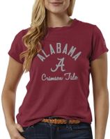 League-Legacy Women's Alabama Crimson Tide Crimson Throwback Long Sleeve Shirt, Large, Red