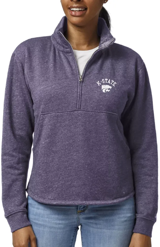 League-Legacy Women's Kansas State Wildcats Purple Victory Springs Quarter-Zip Shirt