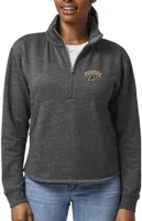 League-Legacy Women's Purdue Boilermakers Black Victory Springs Quarter-Zip Shirt