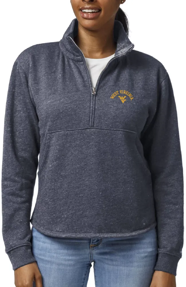 League-Legacy Women's West Virginia Mountaineers Blue Victory Springs Quarter-Zip Shirt