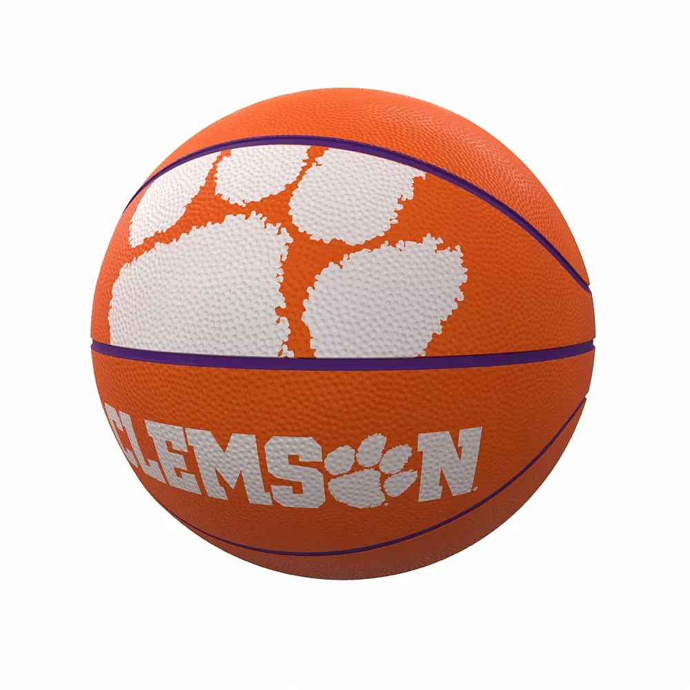 Logo Brands Clemson Tigers Mascot Rubber Basketball