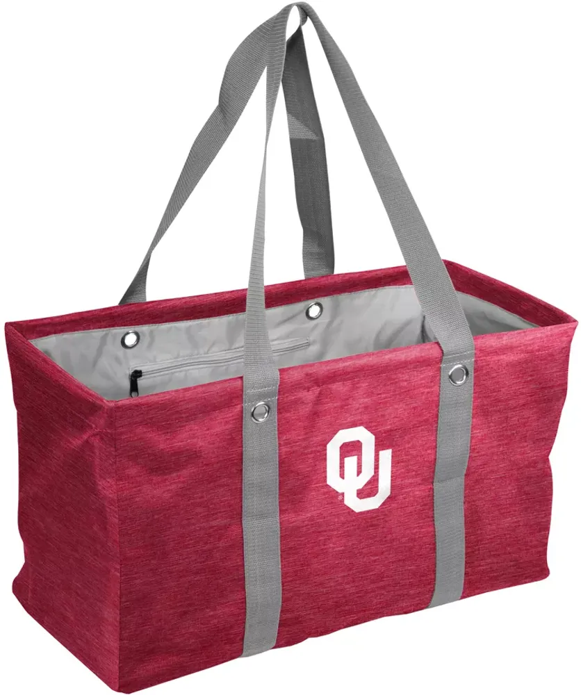 Logo Brands Oklahoma Sooners Crosshatch Picnic Caddy