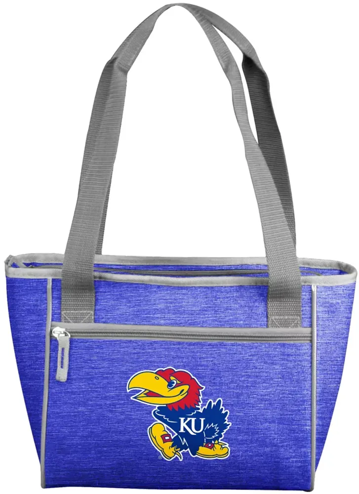 Logo Brands Kansas Jayhawks Crosshatch Can Cooler Tote