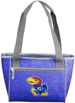 Logo Brands Kansas Jayhawks Crosshatch Can Cooler Tote