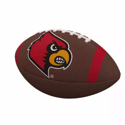 Logo Brands Louisville Cardinals Team Stripe Composite Football