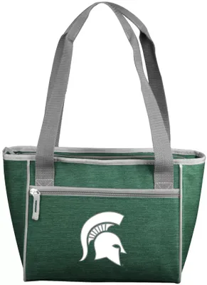 Logo Brands Michigan State Spartans Crosshatch Can Cooler Tote