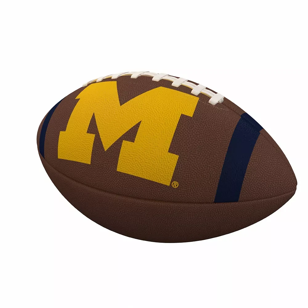 Logo Brands Michigan Wolverines Team Stripe Composite Football