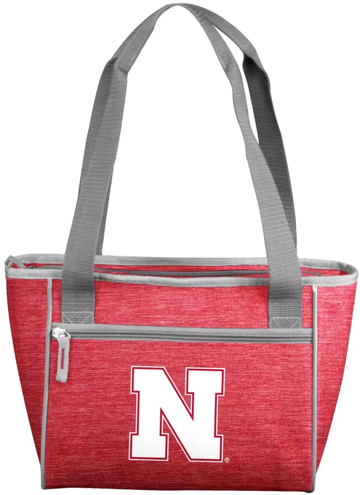 Logo Brands Nebraska Cornhuskers Crosshatch Can Cooler Tote