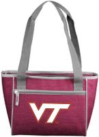 Logo Brands Virginia Tech Hokies Crosshatch Can Cooler Tote