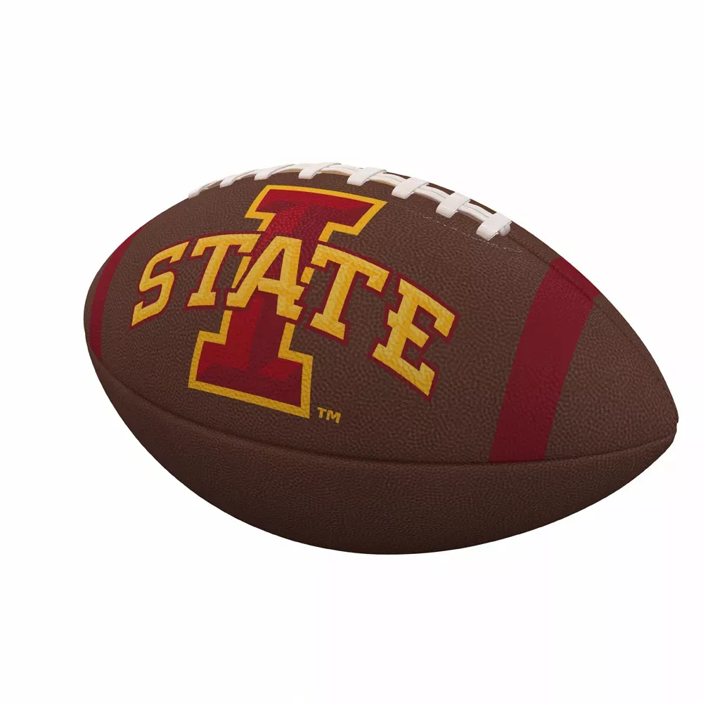 Logo Brands Iowa State Cyclones Team Stripe Composite Football