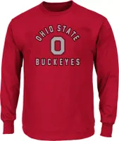 Profile Varsity Big and Tall Men's Ohio State Buckeyes Scarlet Logo Long Sleeve T-Shirt