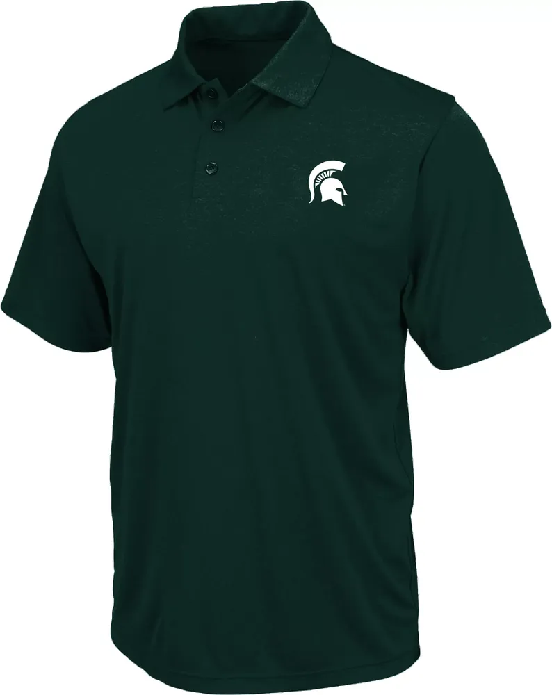 Profile Varsity Men's Big and Tall Michigan State Spartans Green Textured Polo