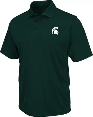 Profile Varsity Men's Big and Tall Michigan State Spartans Green Textured Polo