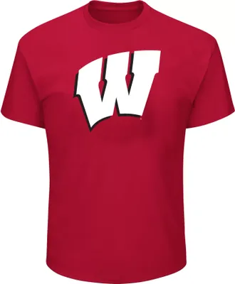 NCAA Men's Wisconsin Badgers Red Logo T-Shirt