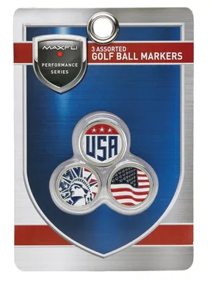 Maxfli USA Ball Markers – 3pk