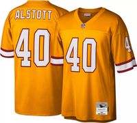 Mitchell & Ness Men's Tampa Bay Buccaneers Mike Alstott #40 Gold 1996 Throwback Jersey