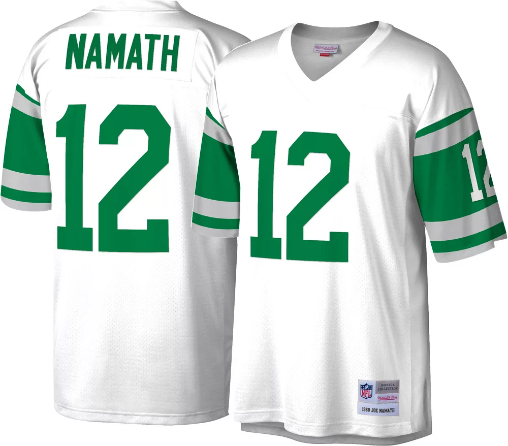 Mitchell & Ness Men's New York Jets Joe Namath #12 White 1968 Throwback Jersey