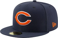 New Era Men's Chicago Bears Navy 59Fifty Logo Adjustable Hat