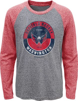 NHL Youth Washington Capitals Split Grey Raglan T-Shirt