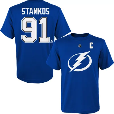 NHL Youth Tampa Bay Lightning Steven Stamkos #91 Blue T-Shirt