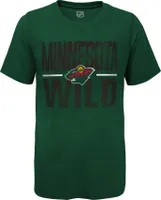 NHL Youth Minnesota Wild Hussle Green T-Shirt