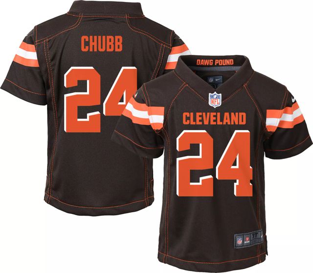 Nick Chubb Limited No.24 Brown Rush Men's 100th Season Browns Jersey