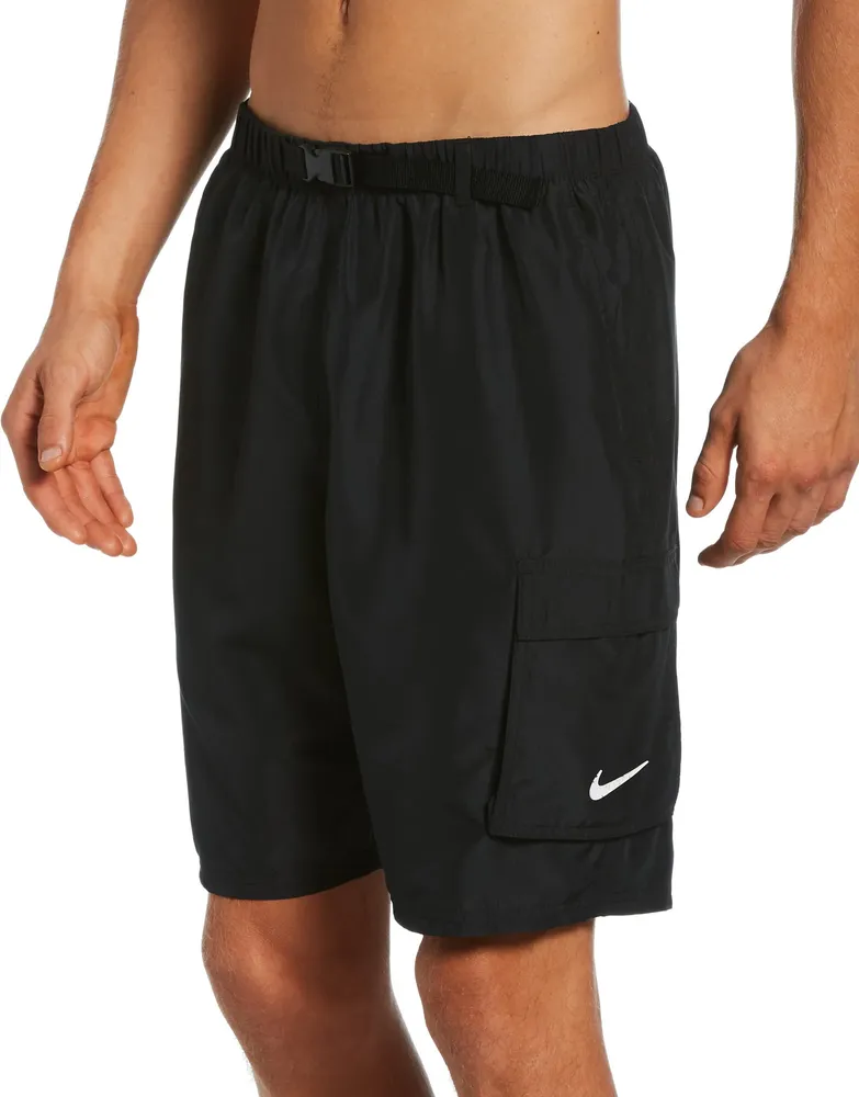 Nike Men's Belted Packable 9” Volley Swim Trunks