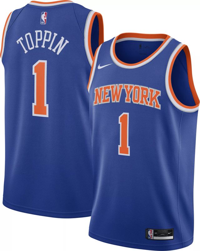 Nike Youth New York Knicks Obi Toppin #1 White T-Shirt