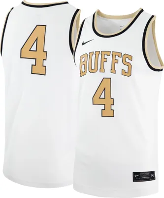 Nike Men's Colorado Buffaloes #4 White Replica Basketball Jersey