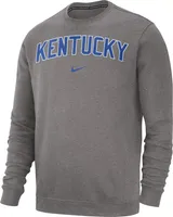 Nike Men's Kentucky Wildcats Grey Club Fleece Crew Neck Sweatshirt