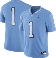 Jordan Men's North Carolina Tar Heels Blue #1 Dri-FIT Game Football Jersey