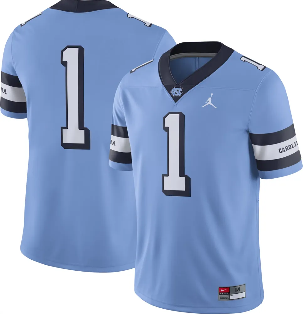 Nike Men's North Carolina Tar Heels #1 Blue Throwback Game Football Jersey