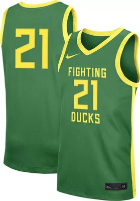 Nike Men's Oregon Ducks #21 Green Replica Basketball Jersey