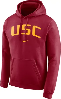 Nike Men's USC Trojan Cardinal Club Arch Pullover Fleece Hoodie