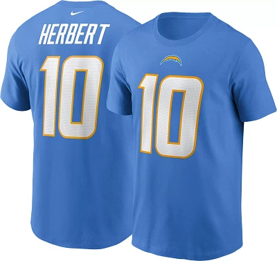 Nike Men's Los Angeles Chargers Justin Herbert #10 Logo T-Shirt