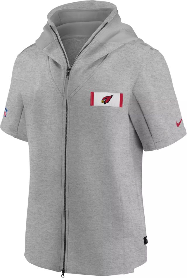 Dick's Sporting Goods Nike Men's Arizona Cardinals Grey Sideline Showout  Short Sleeve Full-Zip Hoodie