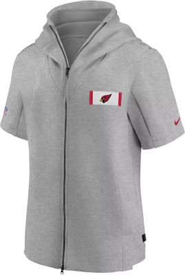 Arizona Cardinals Youth Short Sleeve Pullover Hoodie - Heather Gray