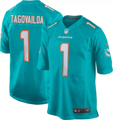 Nike Men's Miami Dolphins Tua Tagovailoa #1 Aqua Game Jersey