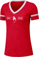 Nike Women's Ball State Cardinals Cardinal V-Neck T-Shirt