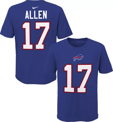 NFL Team Apparel Youth Buffalo Bills Josh Allen #17 Royal Player T-Shirt