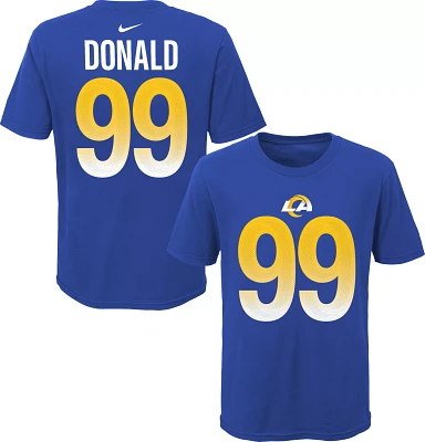 NFL Team Apparel Youth Los Angeles Rams Aaron Donald #85 Royal Player T-Shirt