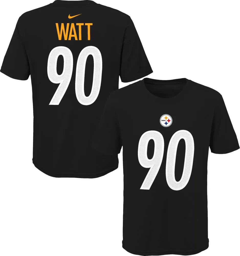 NFL Team Apparel Youth Pittsburgh Steelers T.J. Watt #90 Black Player T-Shirt