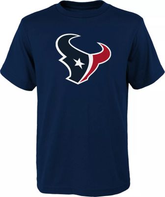 NFL Team Apparel Youth Houston Texans Navy Logo T-Shirt